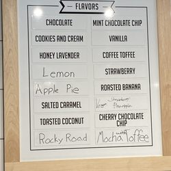 Em's Ice Cream - Menu