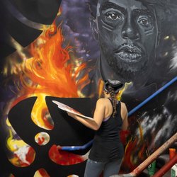 Samara Ash Studio - "Warriors" Mural by Artist Samara Ash.
.
Artwork for City Entity
.
.
www.SamaraAsh.com
© Samara Ash Studio