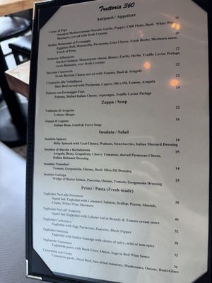 Menu photo 2 Trattoria 360 Campbell, CA