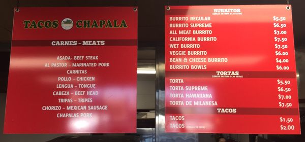 Menu photo 8 Tacos Chapala Stockton, CA