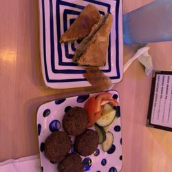 Greek Belly - Dry Hockey pucks passing as falafel