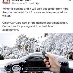 Olney Car Care - Now offering Remote Start installation.