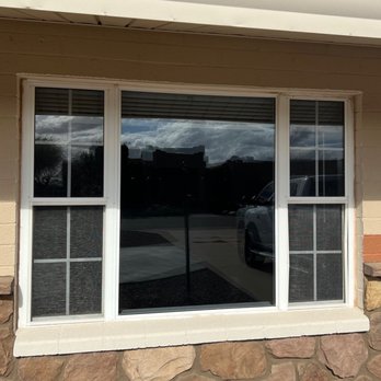 Reliable Glass - Picture window with double hung on sides and grids - Glass & Mirrors Near Me - Chandler, Arizona Reliable Glass - Picture window with double hung on sides and grids - Glass & Mirrors Near Me - Chandler, Arizona