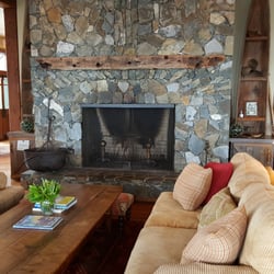 Middle Beach Lodge - Great Room's fireplace