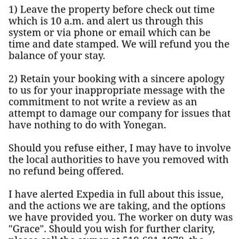Yonegan Central Maui Getaways - Management asking me to apologize and not leave a bad review... - Vacation Rentals Near Me - Wailuku, Hawaii Yonegan Central Maui Getaways - Management asking me to apologize and not leave a bad review... - Vacation Rentals Near Me - Wailuku, Hawaii