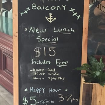 The Captain's Balcony - $15 for lunch? Bargain! (And I'm assured its not crap wine) - Cocktail Bars Near Me - Sydney, NSW