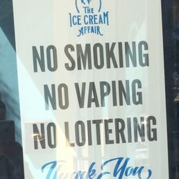 No vaping sign outside. It's next to a vape bar No vaping sign outside. It's next to a vape bar