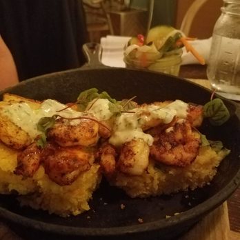 The Floridian - Blackened shrimp on corn cakes - Southern Near Me - Saint Augustine, Florida