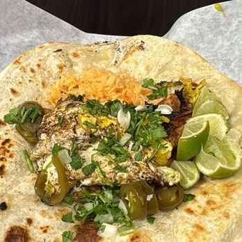 Bubbas Tacos - I did open breakfast burrito with chicken - Tacos Near Me - Ontario, California