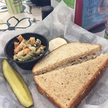 Chicken Salad Chick - Cranberry kelly on wheat with a side of pasta salad - Sandwiches Near Me - Hoover, Alabama Chicken Salad Chick - Cranberry kelly on wheat with a side of pasta salad - Sandwiches Near Me - Hoover, Alabama