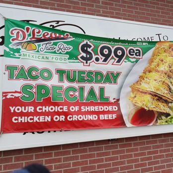 D'Leons Taco Rico - 99 cents Taco Tuesday Special ! - Mexican Near Me - Lincoln, Nebraska