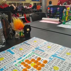 Snuck away for an impromptu Tuesday Bingo. #LuckBeALadyTonight #MommaHasA16YearOldTOMORROW #ImGonnaNeedIt #HA