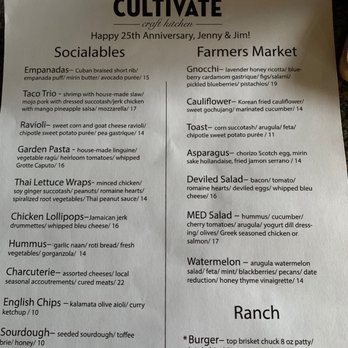 Cultivate Craft Kitchen - Personalized menu :) - New American Near Me - Draper, Utah Cultivate Craft Kitchen - Personalized menu :) - New American Near Me - Draper, Utah