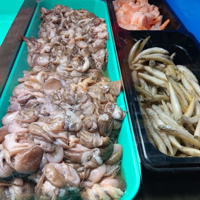 Frying Seafood by null