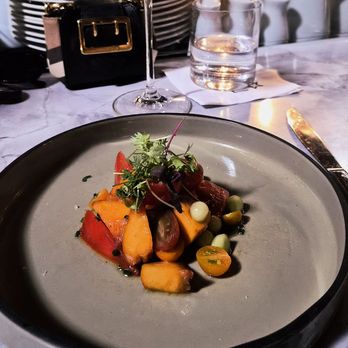 Cowboy Star - Grilled Peach Salad (modified to be vegan) - Steakhouses Near Me - San Diego, California