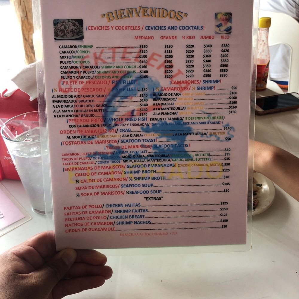 Food menu Food menu