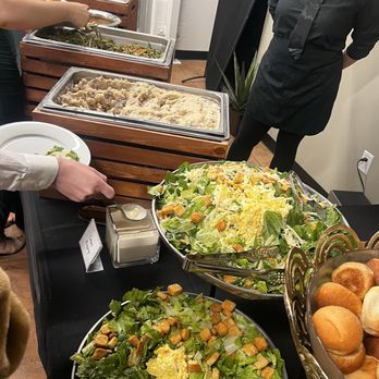 Love At First Bite Catering - Buffet with freshly made salads, rolls, entrees and sides.  All delicious!! - Caterers Near Me - Huntington Beach, California