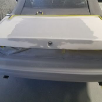 631 Auto Body - Trunk lid stripped, bondo'd and primed. - Body Shops Near Me - Copiague, New York