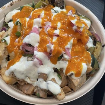Boltiful Fresh Kitchen - Garlic sauce and chili sauce! Highly Reccomend the sweet potato noodles and tofu bowl! - New American Near Me - San Jose, California