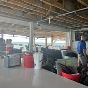 A look through the bar from our seats.