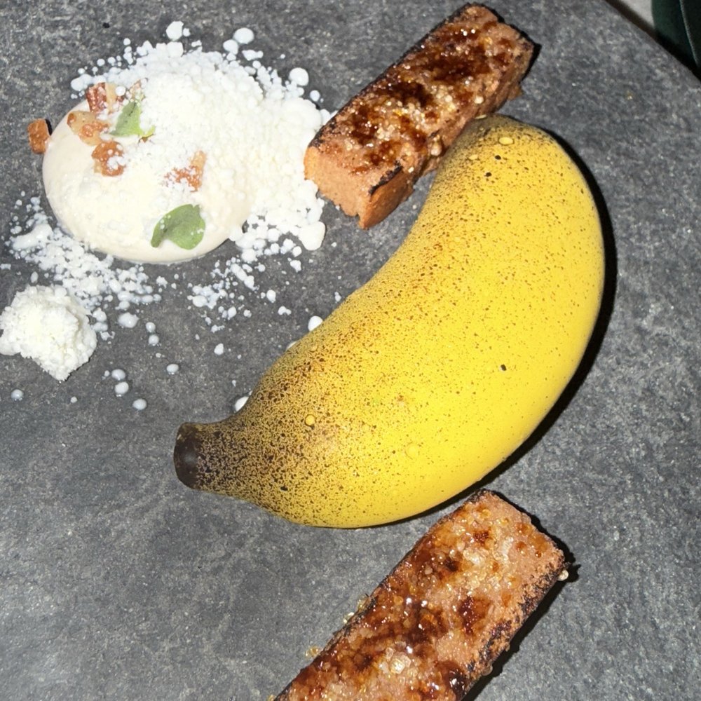 La Ola - Plátano macho with pecan sponge - Latin American Near Me - Los Angeles, California La Ola - Plátano macho with pecan sponge - Latin American Near Me - Los Angeles, California