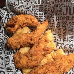 Tenders and tots. Tenders and tots.