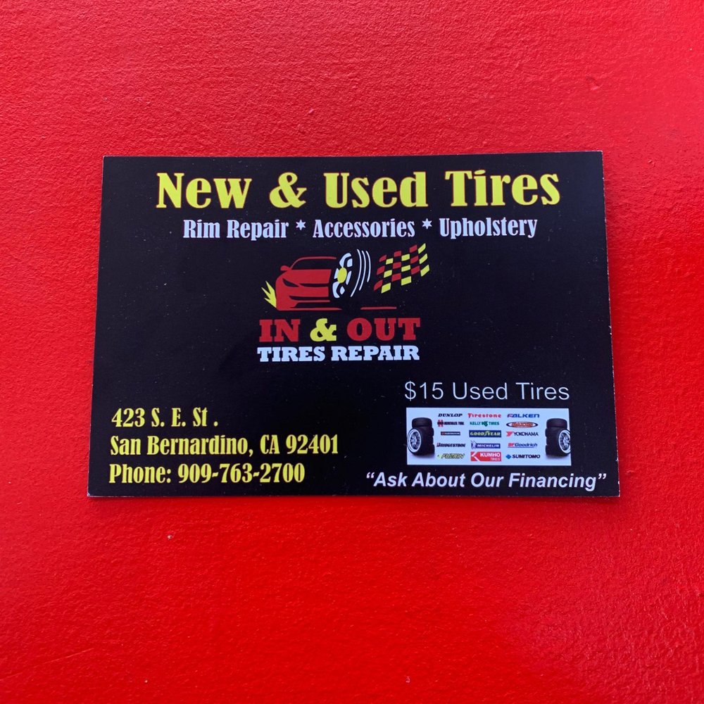 IN & OUT TIRES Updated August 2024 423 S E St, San Bernardino