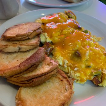 Pinky’s - Eggs, salami and cheese. With toasted bread on the side. - Breakfast & Brunch Near Me - San Juan, Puerto Rico Pinky’s - Eggs, salami and cheese. With toasted bread on the side. - Breakfast & Brunch Near Me - San Juan, Puerto Rico