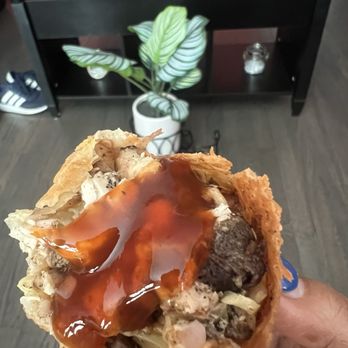JG’s Jerk Grill - Jerk egg roll with sauce - Seafood Near Me - Hillside, Illinois JG’s Jerk Grill - Jerk egg roll with sauce - Seafood Near Me - Hillside, Illinois