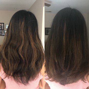 Shenanigans Hair Lounge - before and after trim - Hair Extensions Near Me - Riverside, California Shenanigans Hair Lounge - before and after trim - Hair Extensions Near Me - Riverside, California