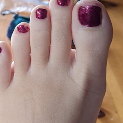 My pedicure, not touched at all.