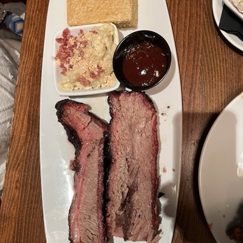 Smoke Signals - Brisket plate with Mac n cheese n cornbread. - Barbeque Near Me - Lake Placid, New York
