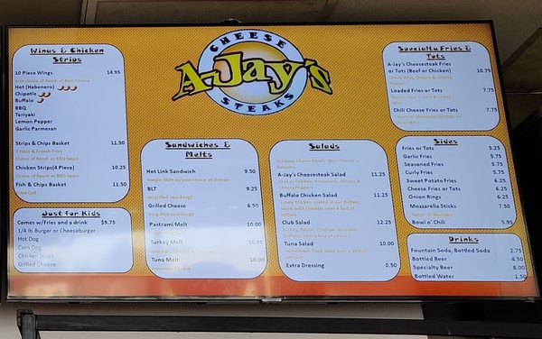 Menu photo 4 A-Jay's Cheese Steaks - Gilroy Gilroy, CA Menu photo 4 A-Jay's Cheese Steaks - Gilroy Gilroy, CA