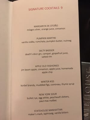 Menu photo 8 The Statehouse Madison, WI