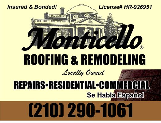 Monticello Roofing Logo
