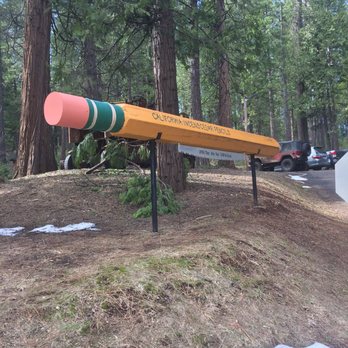 Sierra Nevada Logging Museum - Giant Pencil Says You're Here - Museums Near Me - Arnold, California Sierra Nevada Logging Museum - Giant Pencil Says You're Here - Museums Near Me - Arnold, California
