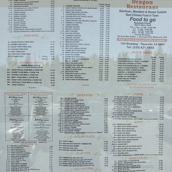 Golden Dragon Restaurant - Menu - Chinese Near Me - Placerville, California Golden Dragon Restaurant - Menu - Chinese Near Me - Placerville, California