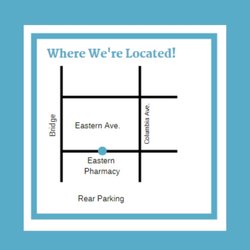 Eastern Pharmacy - A simple map of where we're located.