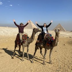 Dream Vacations - Fields Travel Group - At the Pyramids at Giza