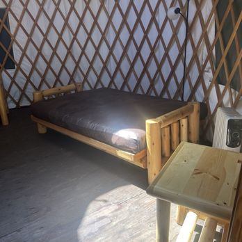 Fallen Leaf Campground - Site #200 (Yurt) - couch that turns into bed, table, plug in heater - Campgrounds Near Me - South Lake Tahoe, California