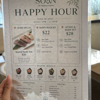 Soan By Sasabune Express - Happy hour menu - Japanese Near Me - Los Angeles, California