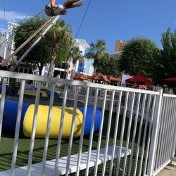 Super Bungee Jump at Pier Park - My 12 year old the cheerleader hitting double and triple back tucks on the bungee