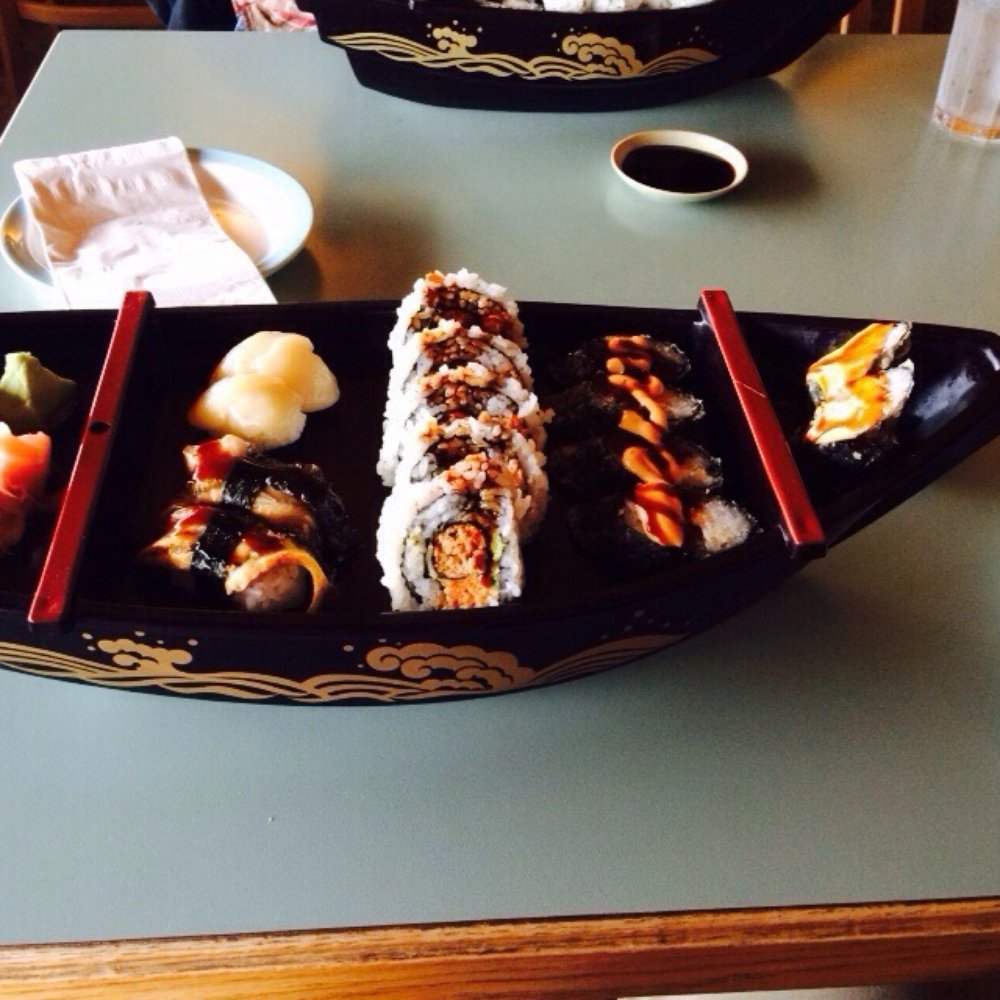 Dancing Roll - BBQ Eel Nigiri, Scallop Nigiri, Spicy Double Tuna Roll, & Monday Morning Roll. - Sushi Bars Near Me - West Chester, Ohio Dancing Roll - BBQ Eel Nigiri, Scallop Nigiri, Spicy Double Tuna Roll, & Monday Morning Roll. - Sushi Bars Near Me - West Chester, Ohio