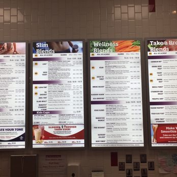 Smoothie King - menus on the wall - Juice Bars & Smoothies Near Me - Papillion, Nebraska