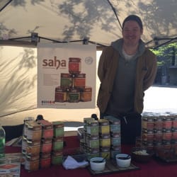 Saha International Cuisine - The owner at his stand!