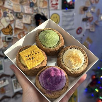 Peipei's Bakery & Mister monut - Mochi Pudding Set (Black sesame, matcha, sweet corn, ube) - Cafes Near Me - Waltham, Massachusetts