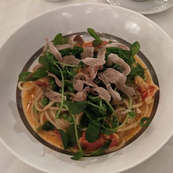 Spruce - Maine lobster spaghetti with white truffle supplement - American Near Me - San Francisco, California Spruce - Maine lobster spaghetti with white truffle supplement - American Near Me - San Francisco, California