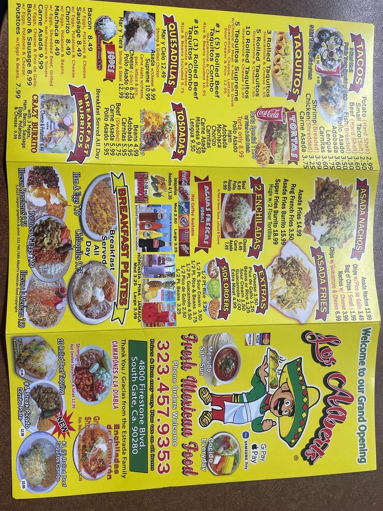LOS ALBERTS MEXICAN FOOD 4800 Firestone Blvd, South Gate, California