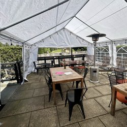 Covered patio area