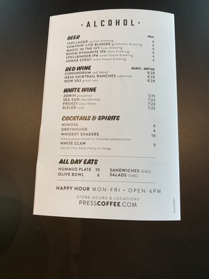 Menu photo 8 Press Coffee - the Roastery Phoenix, AZ Menu photo 8 Press Coffee - the Roastery Phoenix, AZ